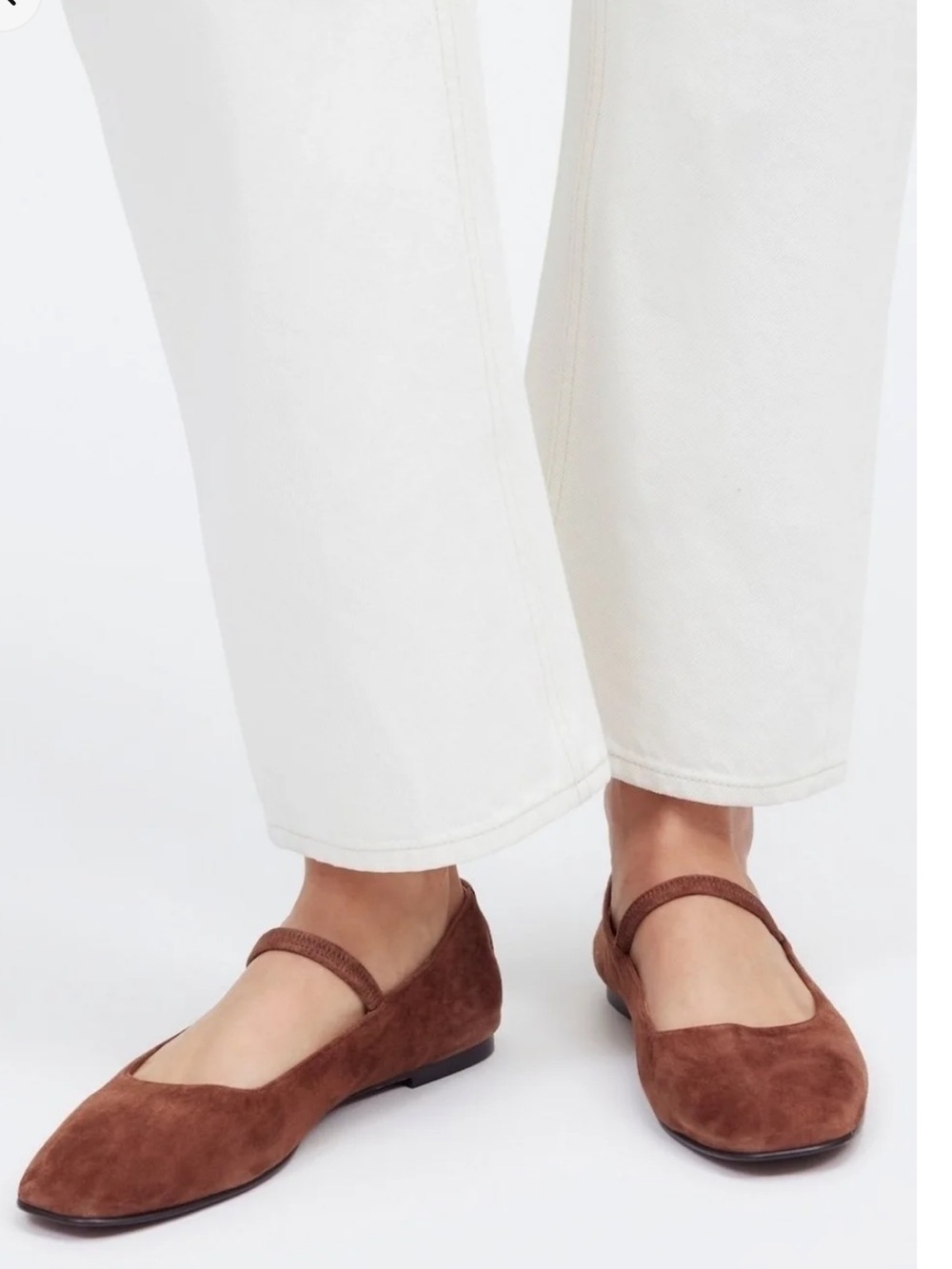 Madewell Greta Mary Jane Flats Suede -  Soft Mahogany - Picture 2 of 3